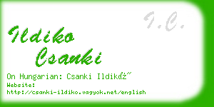 ildiko csanki business card